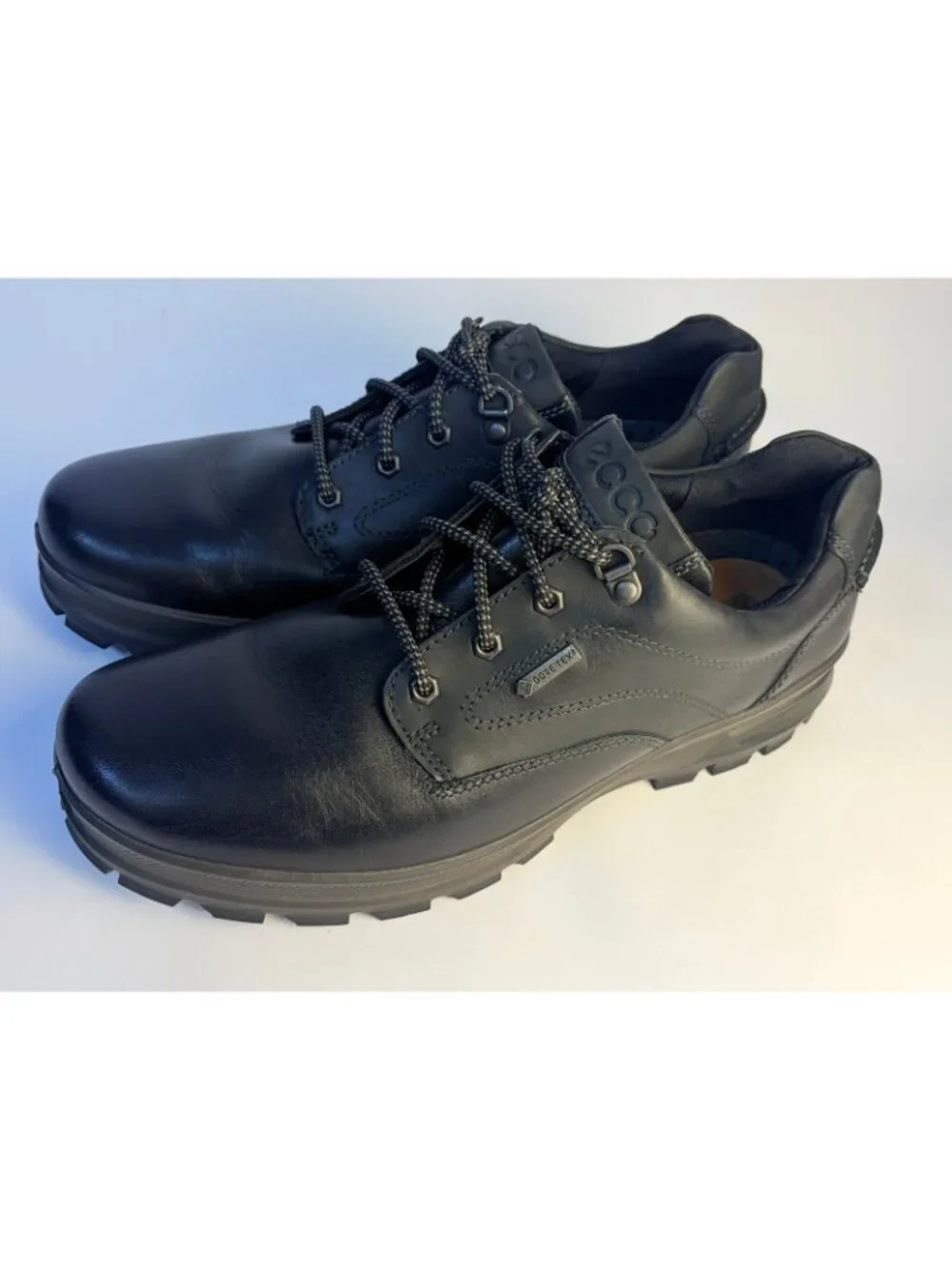 ECCO Rugged Track GTX Gore-Tex Boots Men's Sz EU45 US11 Black Leather Gorpcore